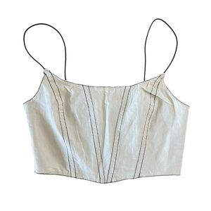 Urban Outfitters Off White/Cream Corset Crop Top NWT Women’s Size Medium